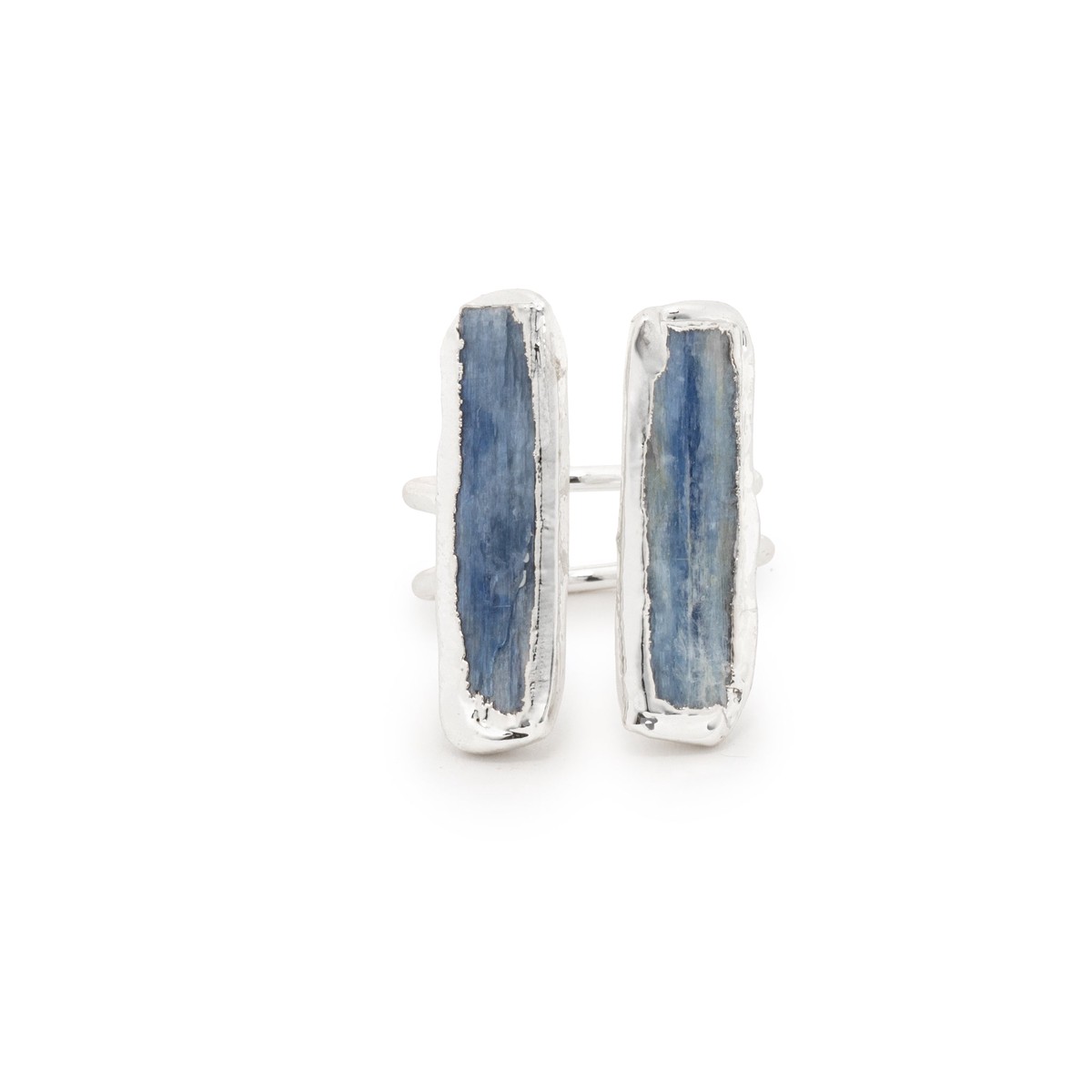Skye – Silver Blue Stone Adjustable Ring by Leslie Curtis