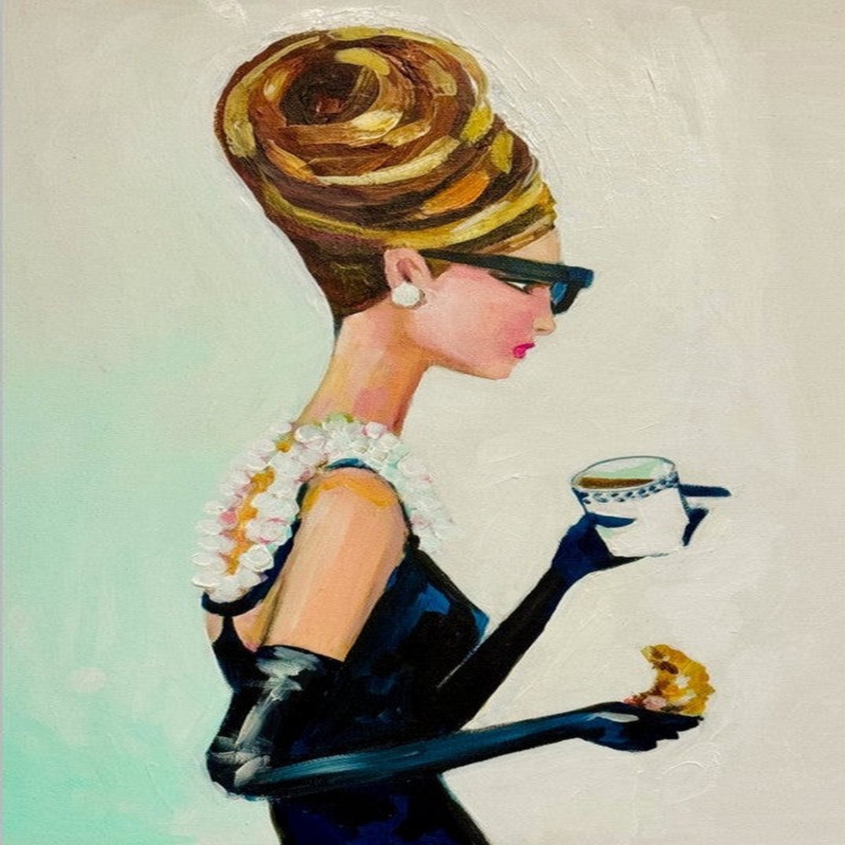 Breakfast at Tiffanys coffee Print