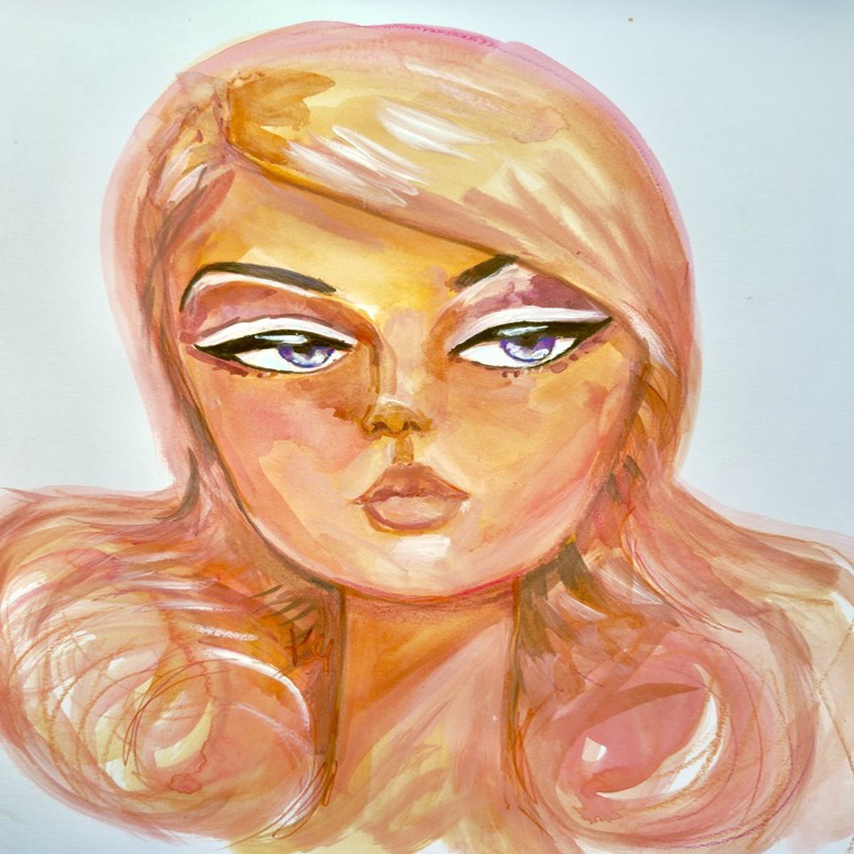 Peach Barbie Print