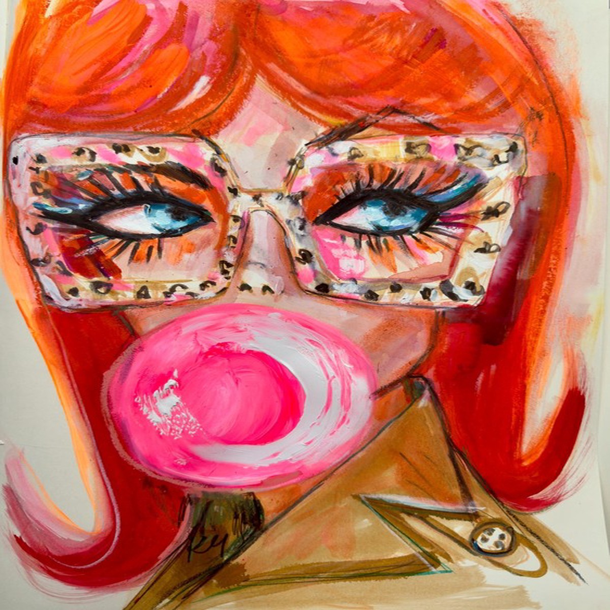 Bubblegum Red Print