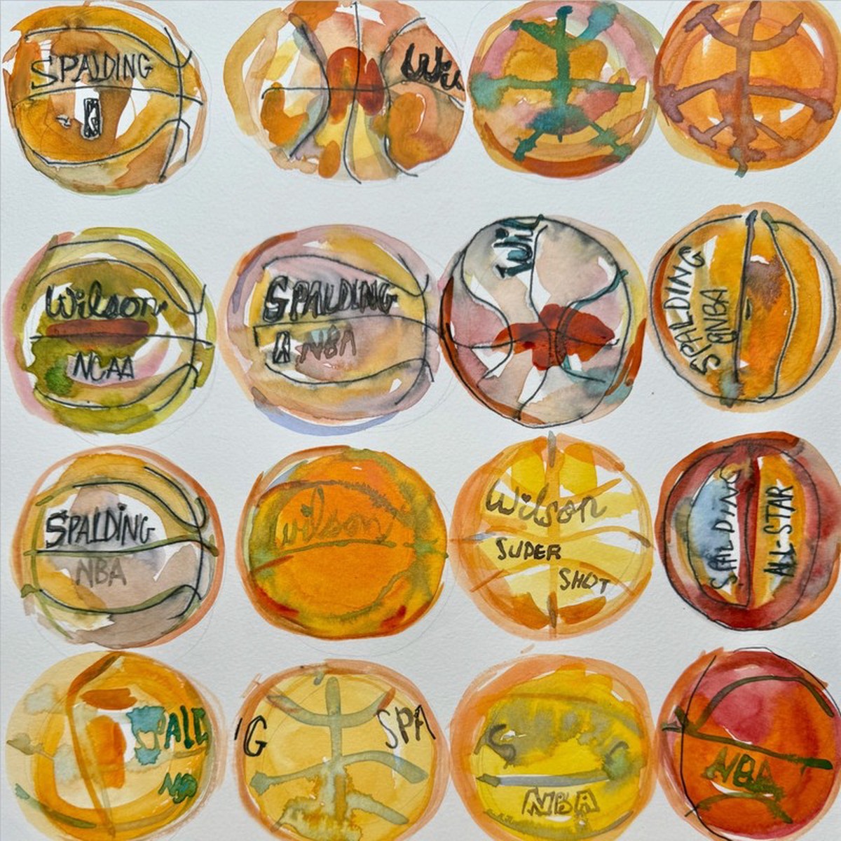 Basketballs Print