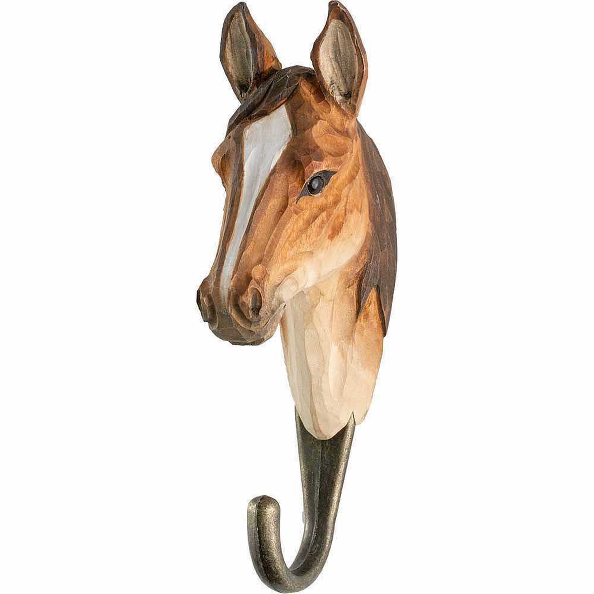 Hand Carved Wooden Arabian Horse With Hook By Wildlife Garden