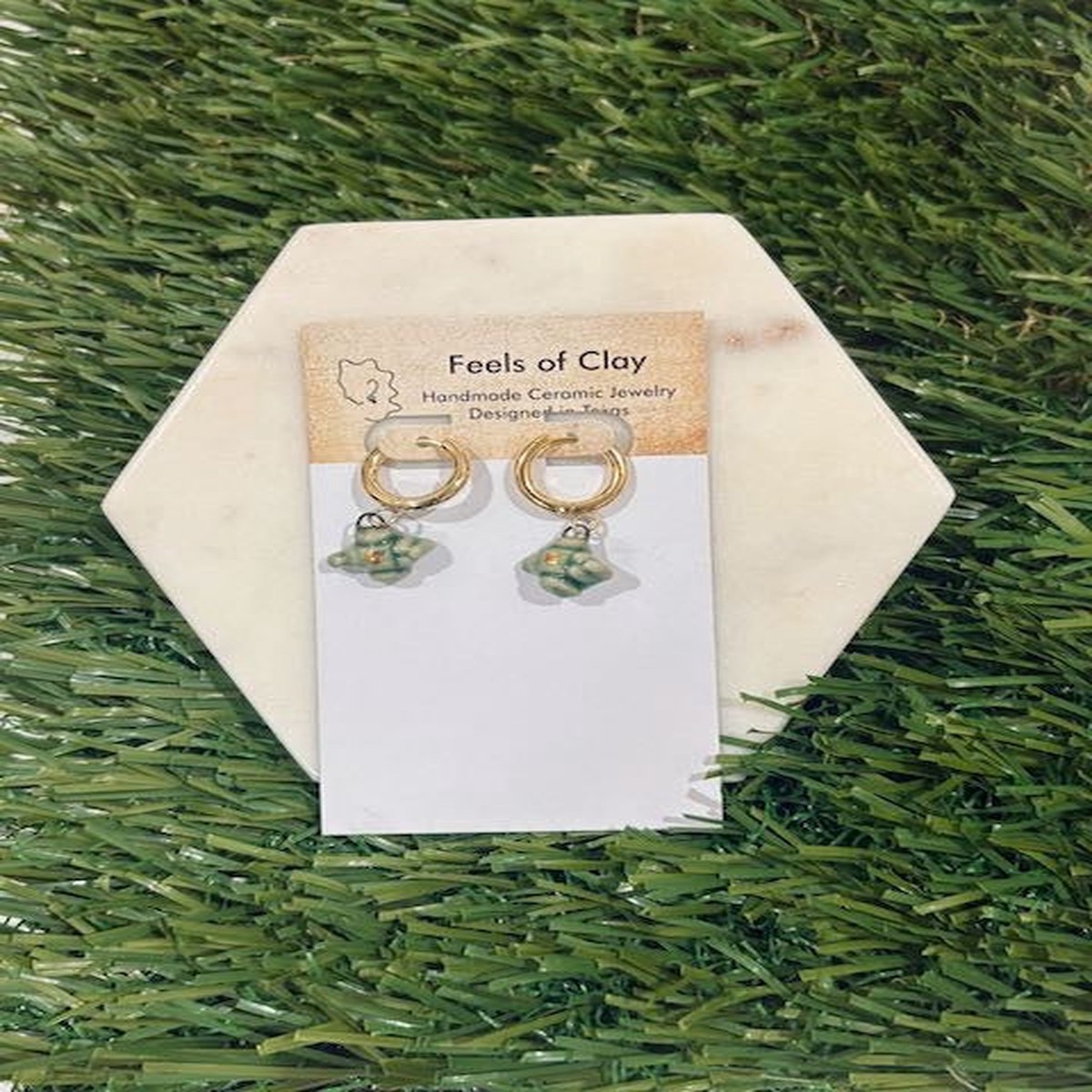 Green Dangler Earrings