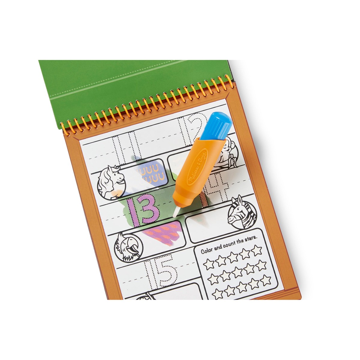 Melissa Doug On the Go Water Wow Reusable Water-Reveal Activity Pad – Numbers – FSC Certified