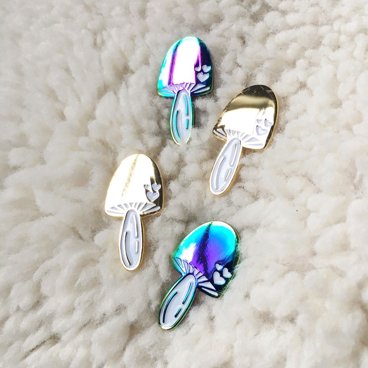 Tiny Mushroom Enamel Pin