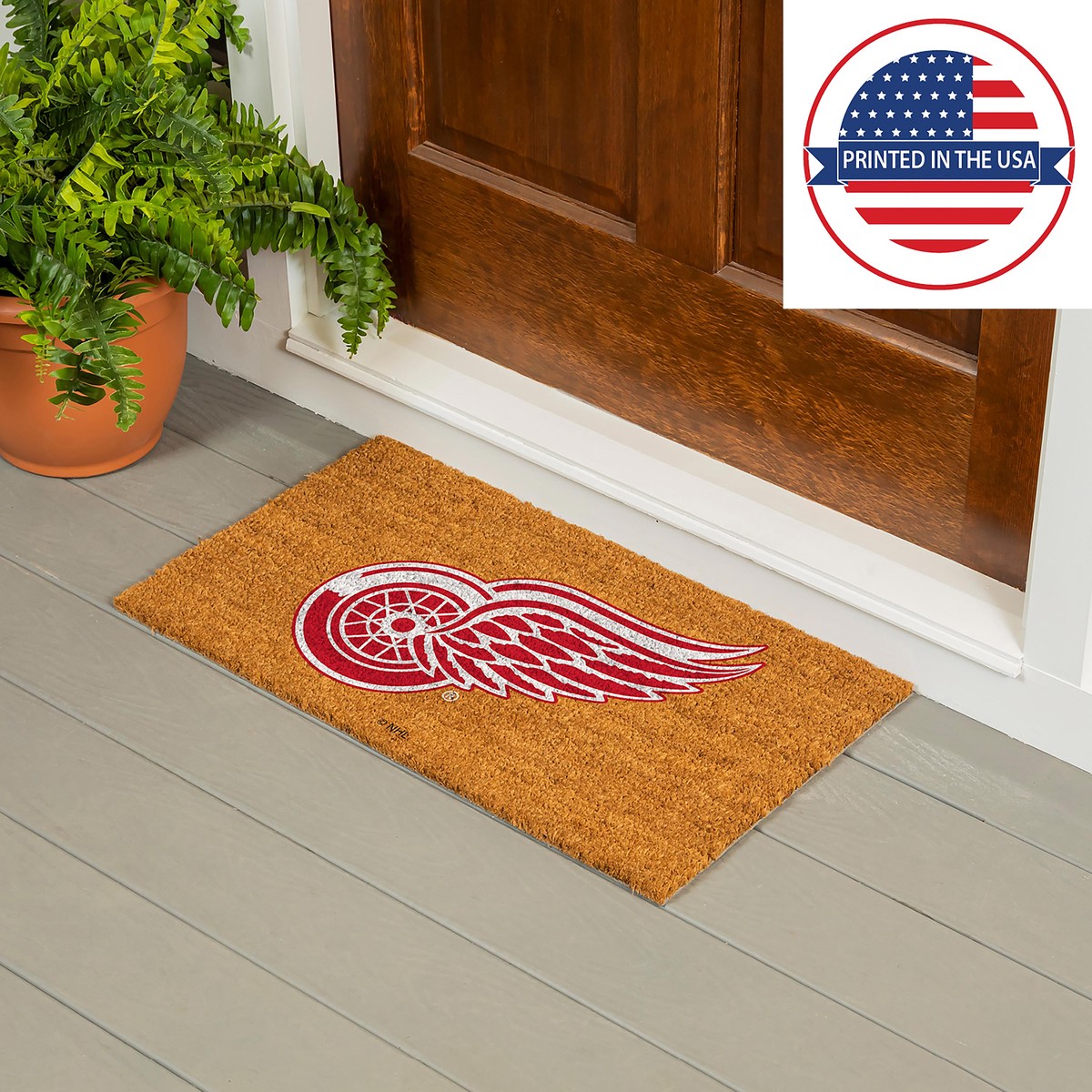 Coir Mat 16×28 Detroit Red Wings
