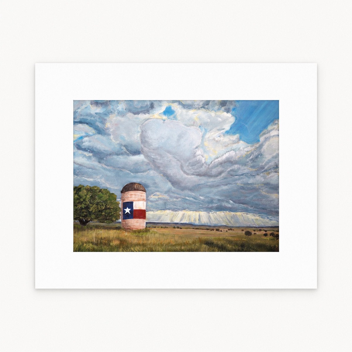 Texas Flag Silo Prairie Gicle Print
