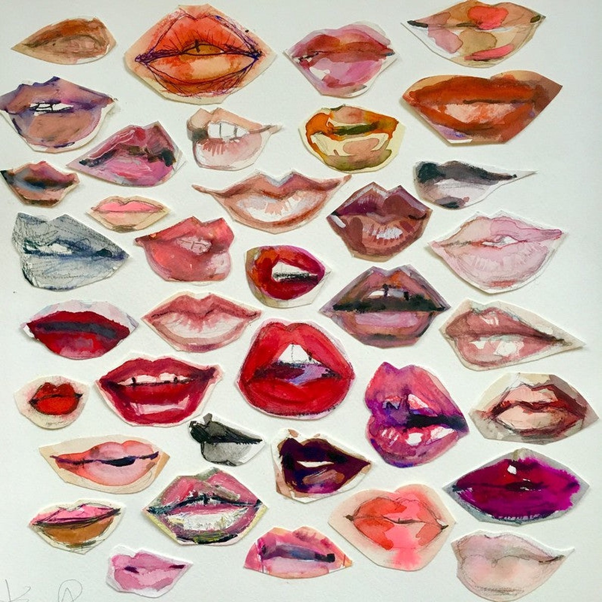 Lips Collage Print