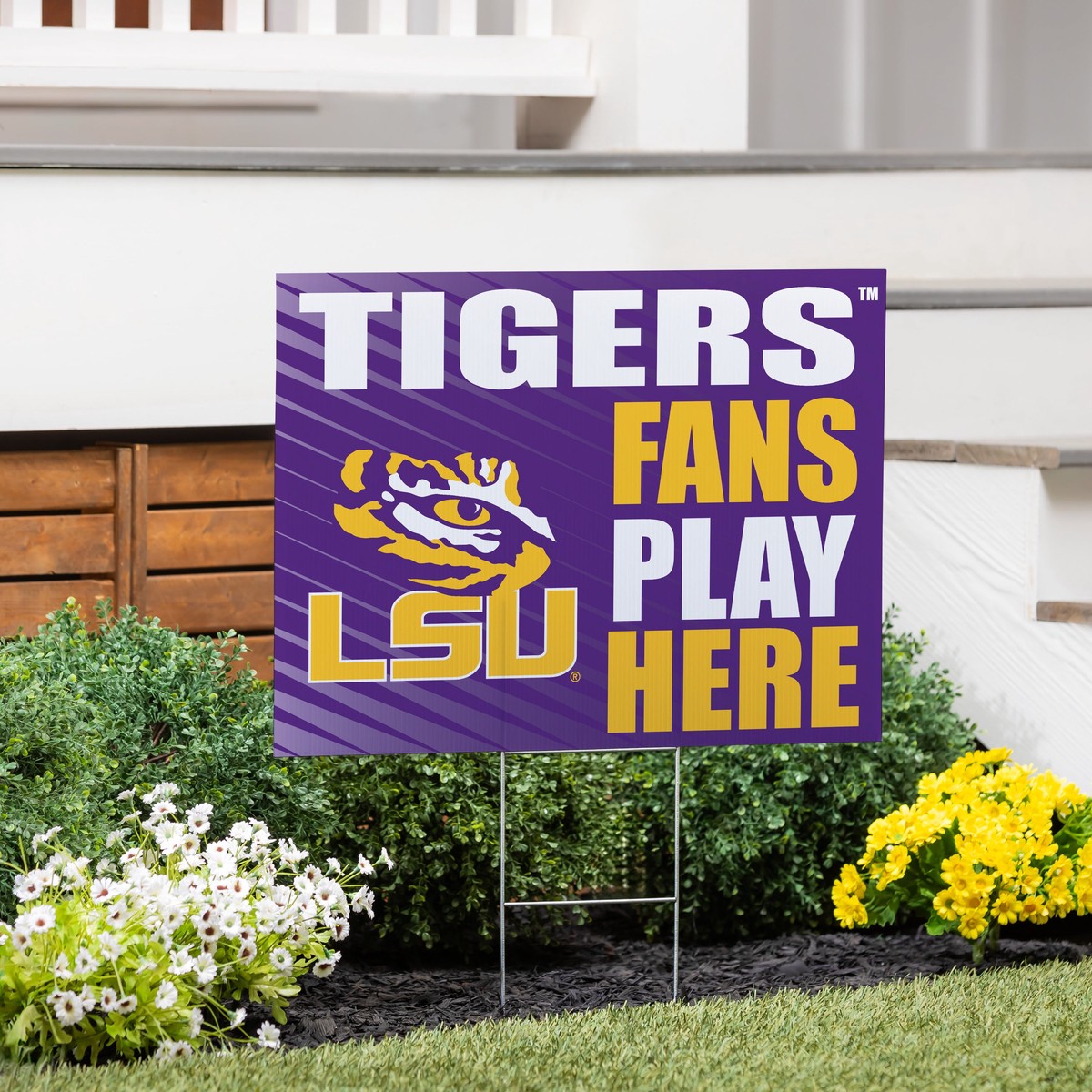 Louisiana State University Coroplast Yard Sign Fans Play Here
