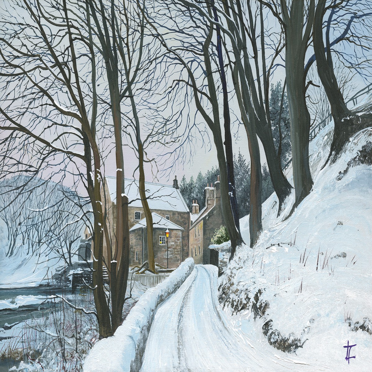 Thrum Mill Snowy Afternoon