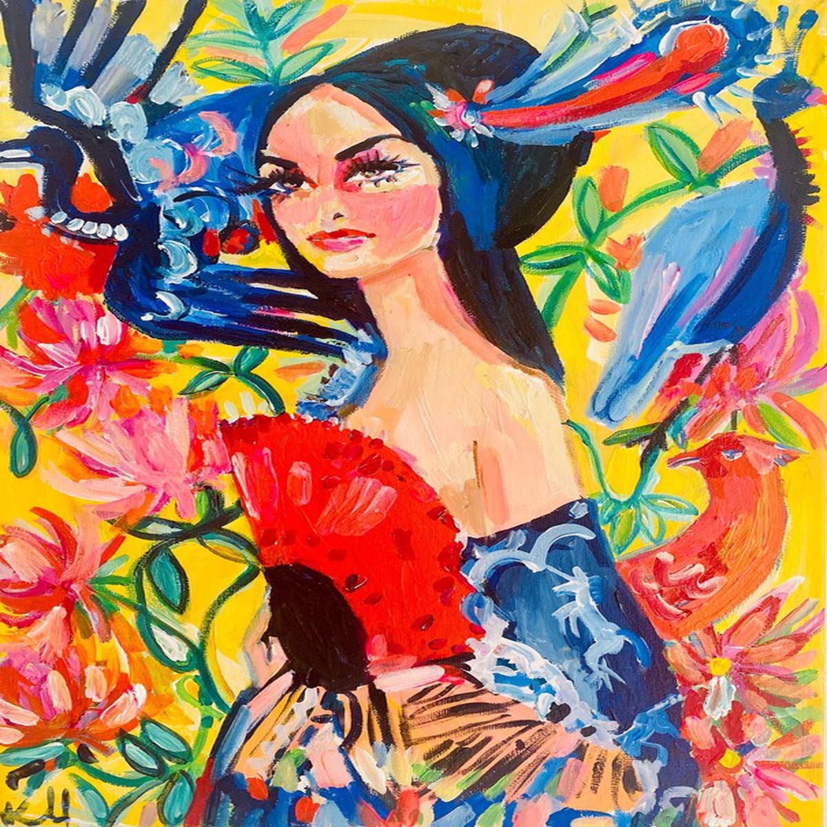Kacey Yellow Print
