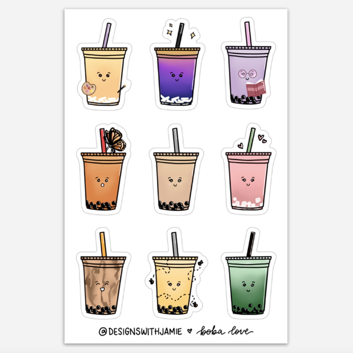Boba Lover Sticker Sheet