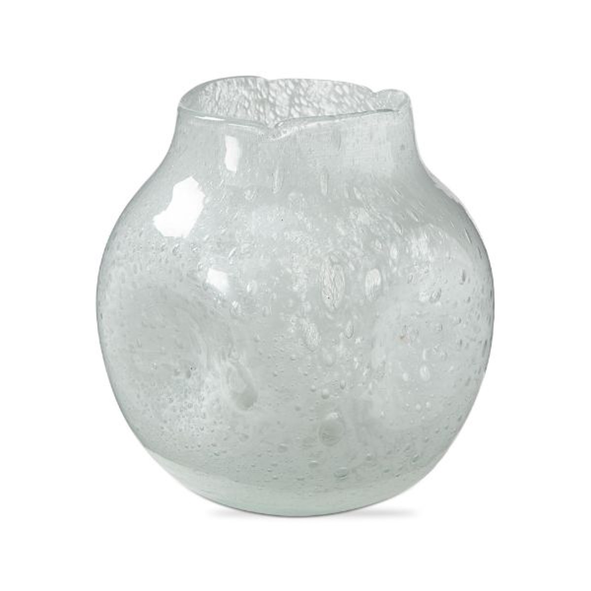 art glass vase – white