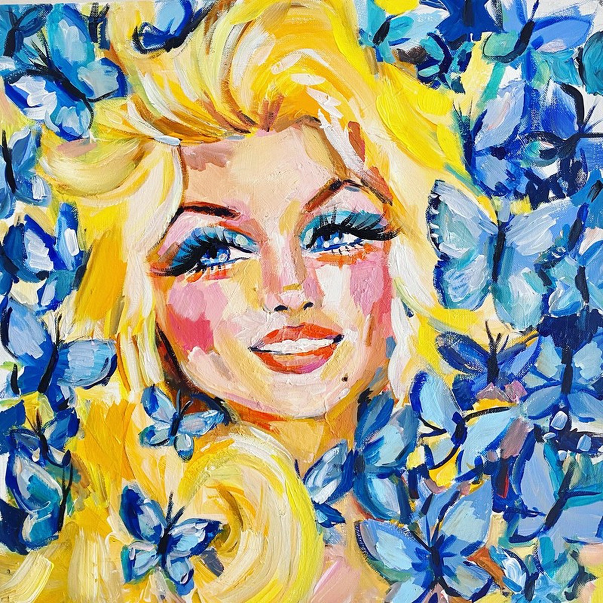 Dolly with Butterflies Print
