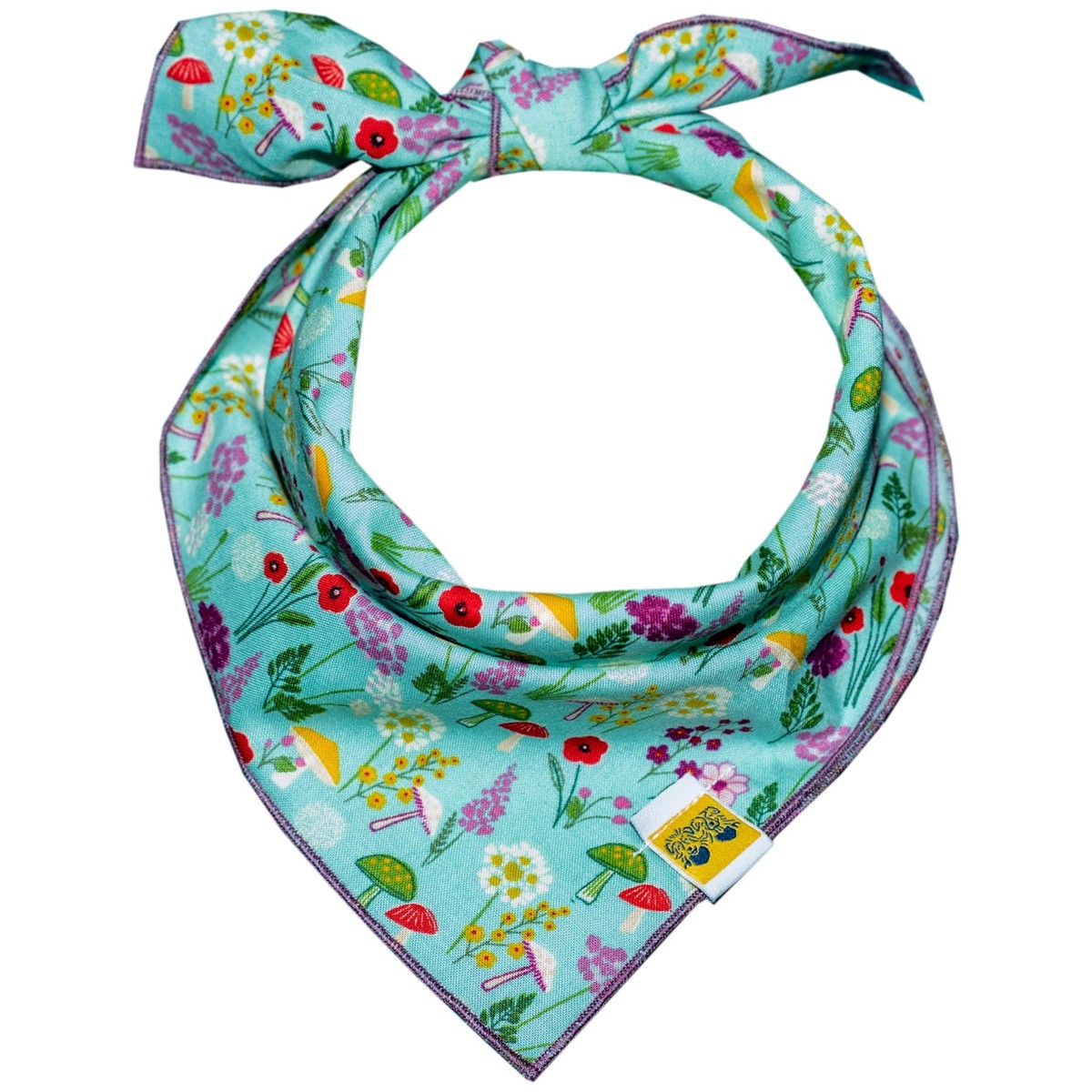 Minty Springtime Mushies Dog Bandana
